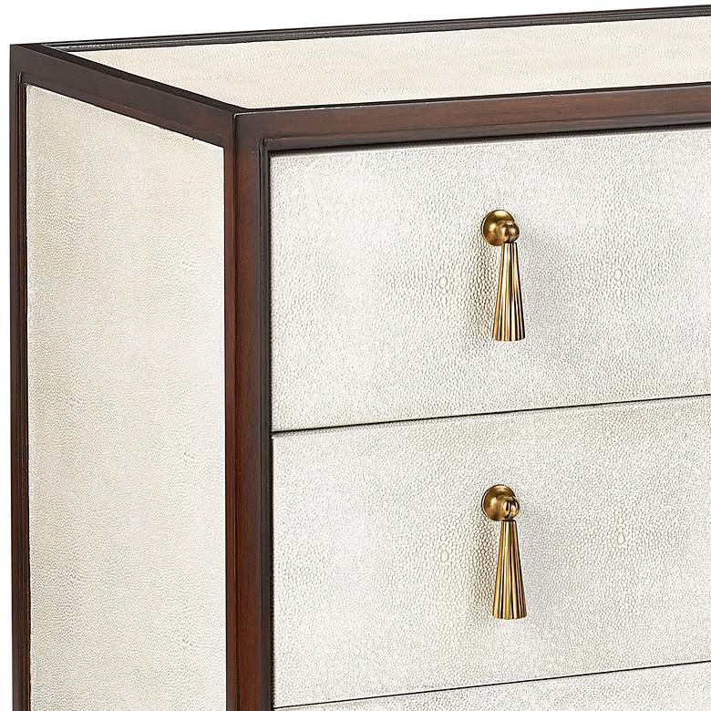 Image 2 Currey and Company Evie 32" Wide Ivory 3-Drawer Accent Chest more views