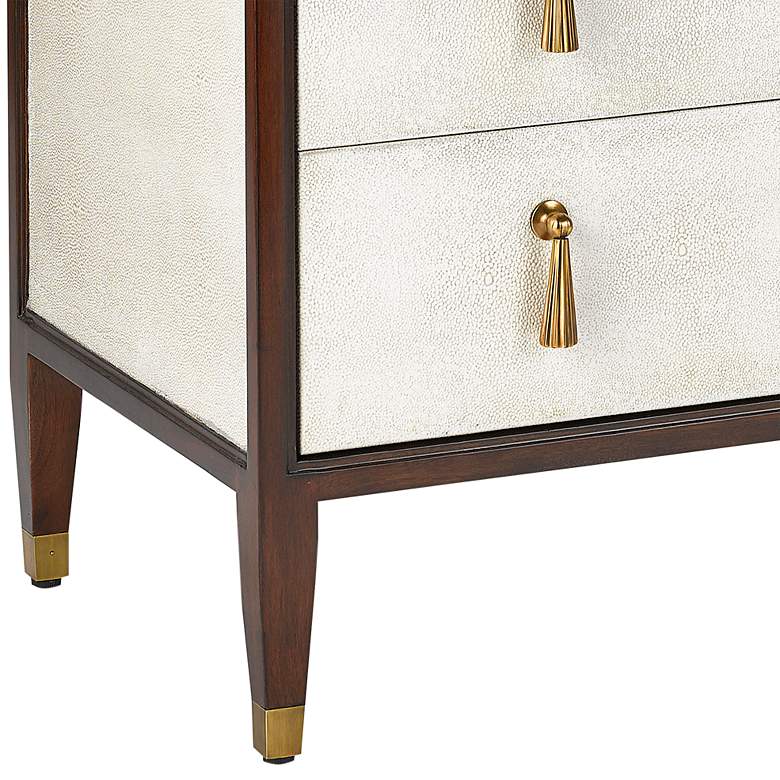 Image 3 Currey and Company Evie 32" Wide Ivory 3-Drawer Accent Chest more views
