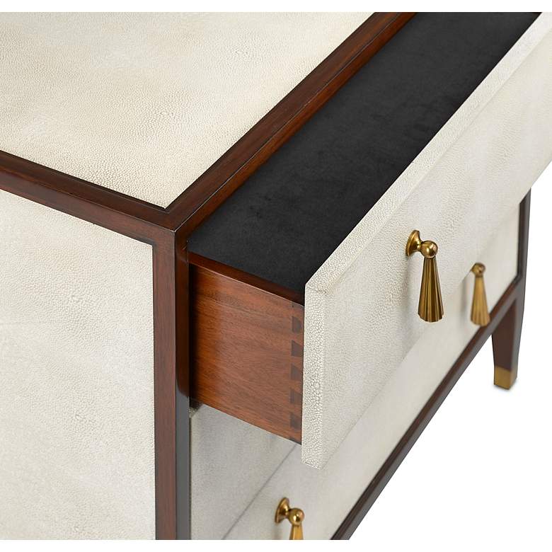 Image 4 Currey and Company Evie 32" Wide Ivory 3-Drawer Accent Chest more views