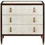 Currey and Company Evie 32" Wide Ivory 3-Drawer Accent Chest
