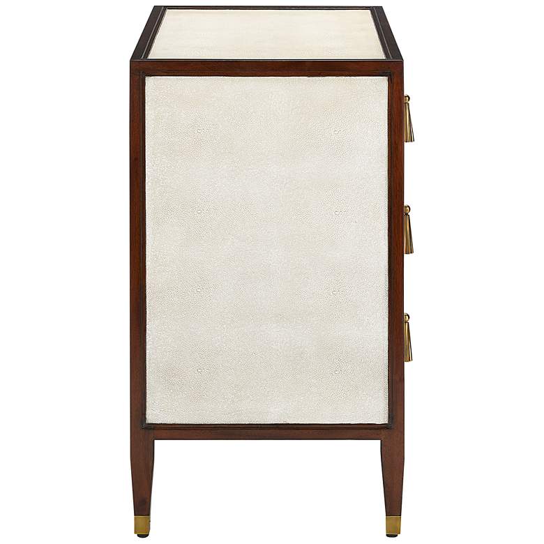 Image 6 Currey and Company Evie 32 inch Wide Ivory 3-Drawer Accent Chest more views