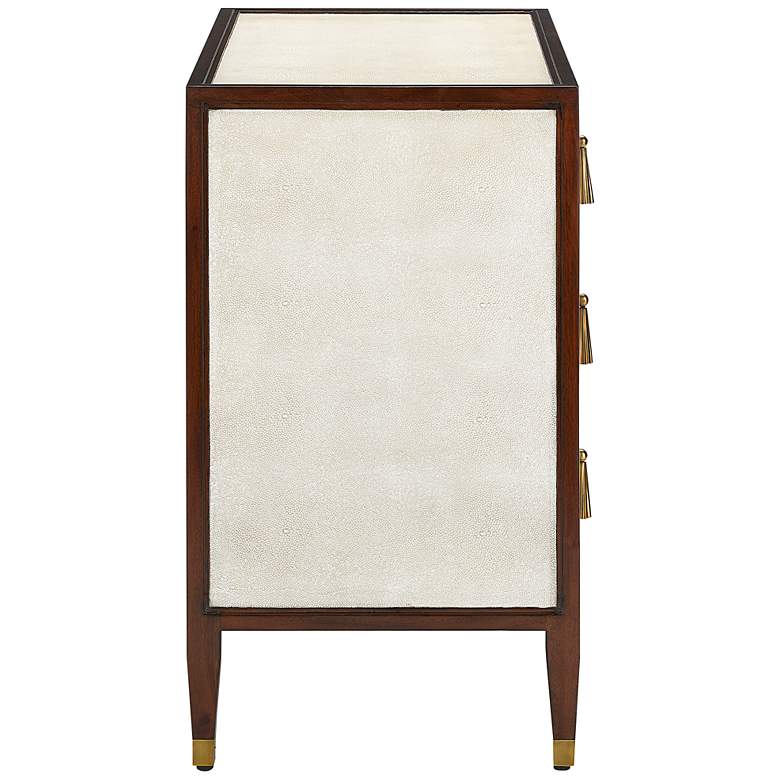 Image 6 Currey and Company Evie 32" Wide Ivory 3-Drawer Accent Chest more views