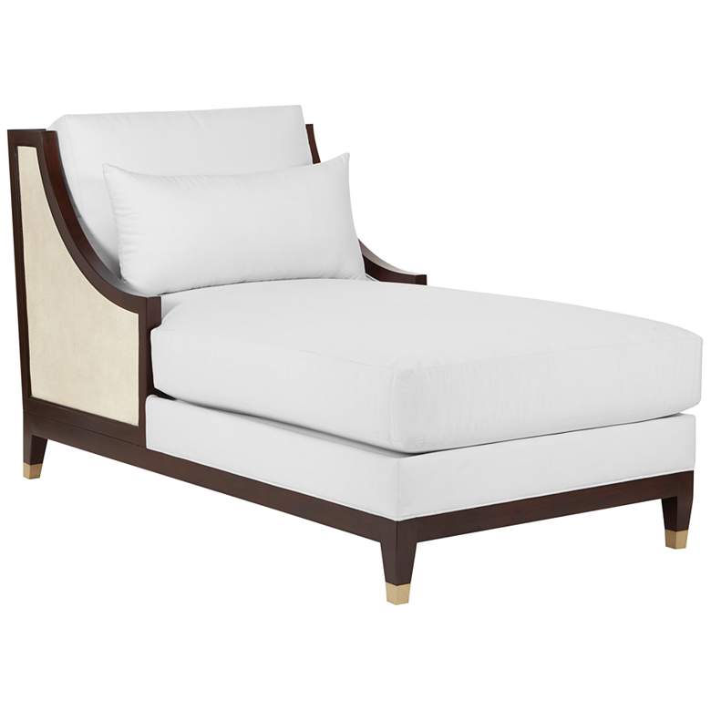 Image 1 Currey and Company Evie 32 inch Wide Muslin Chaise Lounge