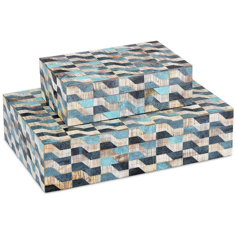 Image 1 Currey & Company Ezra Bone and Horn Box Set of 2