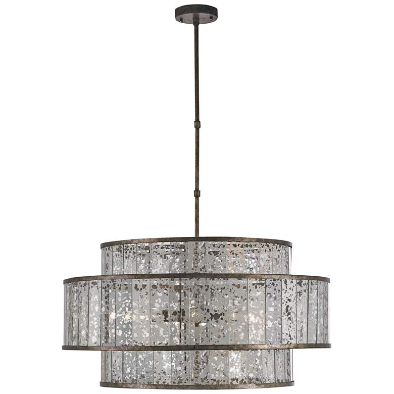 Image 2 Currey & Company Fantine 30" Bronze and Raj Mirror Chandelier