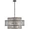 Currey & Company Fantine 30" Bronze and Raj Mirror Chandelier