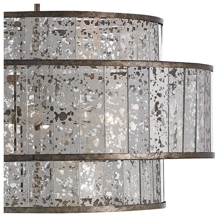 Image 3 Currey & Company Fantine 30" Bronze and Raj Mirror Chandelier more views