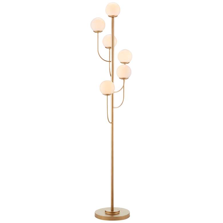Image 5 Currey and Company Farnsworth 6-Light Brass Tree Floor Lamp more views