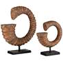 Currey &#38; Company Faux Horn Objet Set of 2