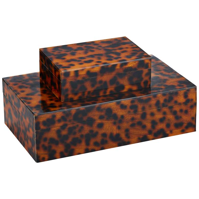 Image 1 Currey & Company Faux Tortoise Box Set of 2