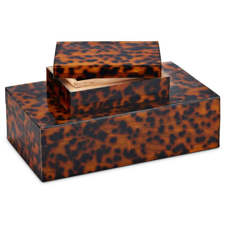 Image 2 Currey & Company Faux Tortoise Box Set of 2 more views