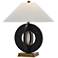 Currey and Company Feival Black Marble Ring Table Lamp