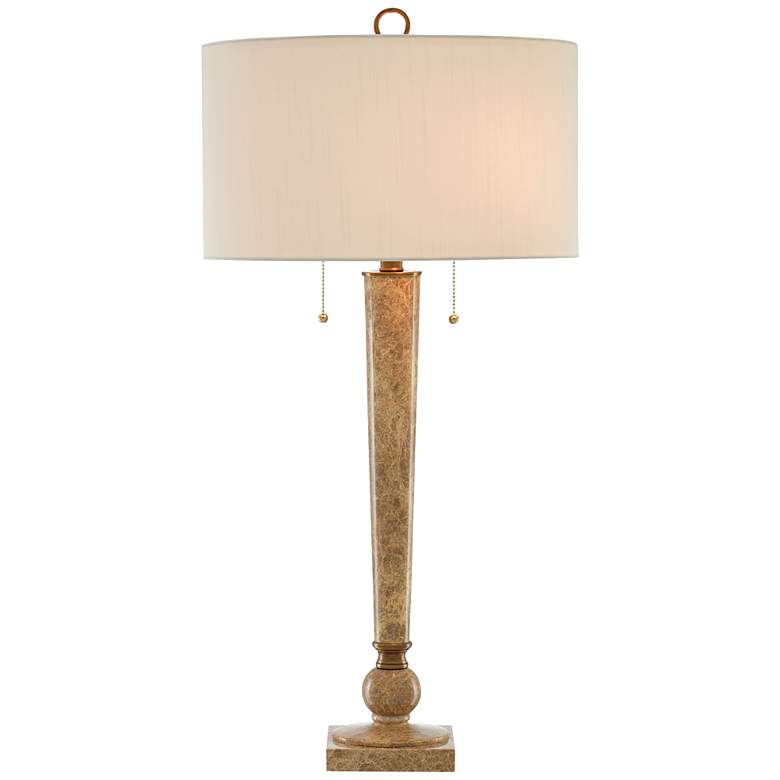 Image 1 Currey and Company Fione Light Brown Marble Table Lamp