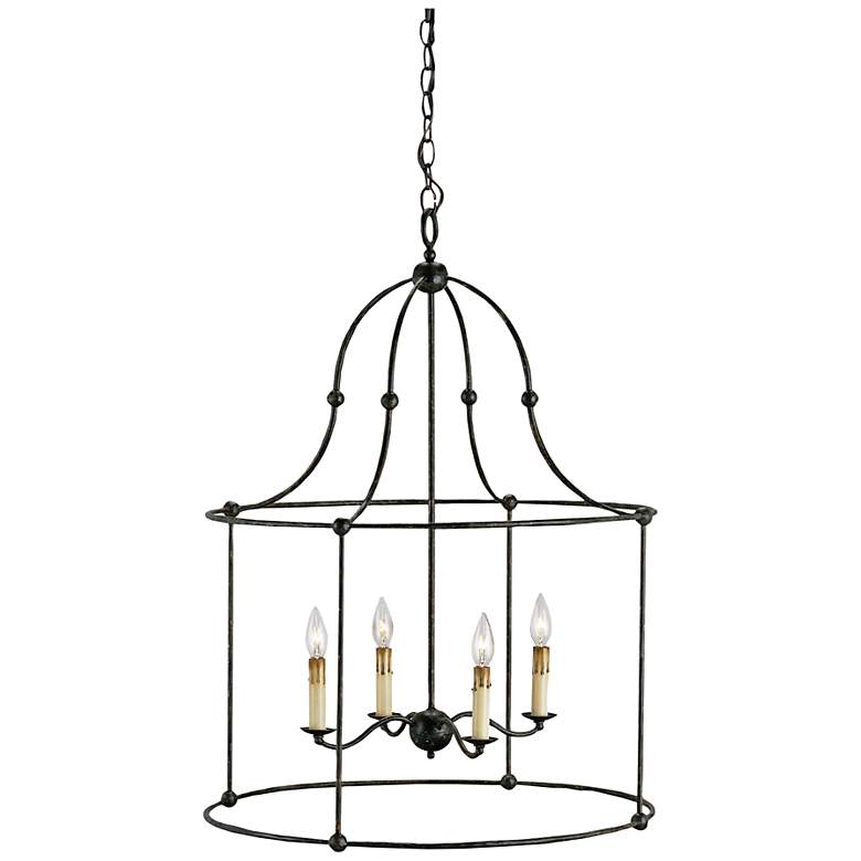 Image 2 Currey & Company Fitzjames 25" Wide Lantern Chandelier
