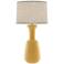 Currey and Company Flaxen Yellow Ceramic Vase Table Lamp
