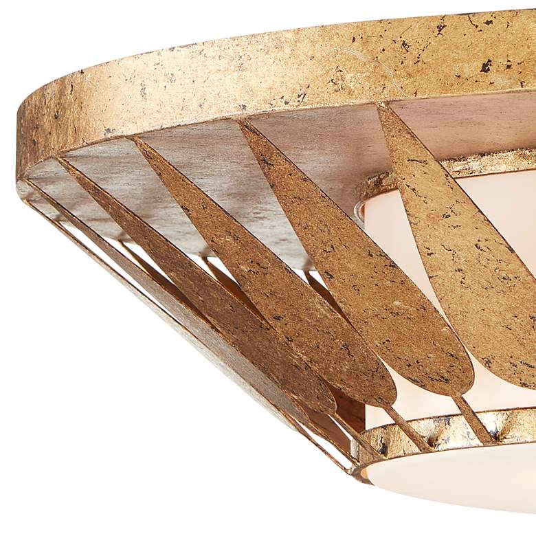 Image 2 Currey & Company Floris 22" Gold Ceiling Light LED Flush Mount more views
