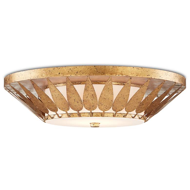 Image 1 Currey & Company Floris 22"W Autumn Gold LED Ceiling Light