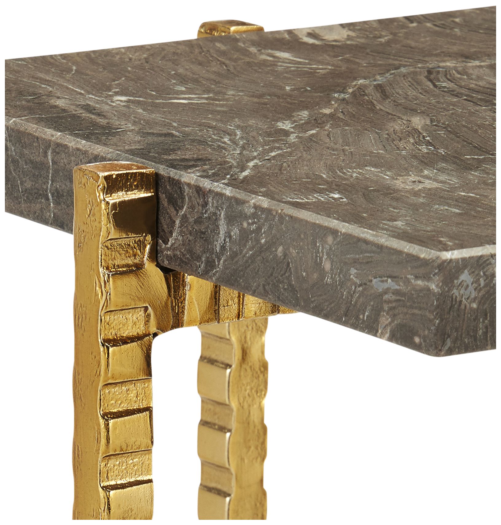 Image 2 Currey & Company Flying 9 1/4" Wide Gold Drink Table more views