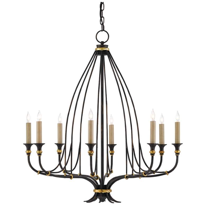 Image 1 Currey &#38; Company Folgate 29 inch Small Black 8-Light Chandelier