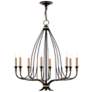 3_Currey & Company Folgate 29" Small Black 8-Light Chandelier more views