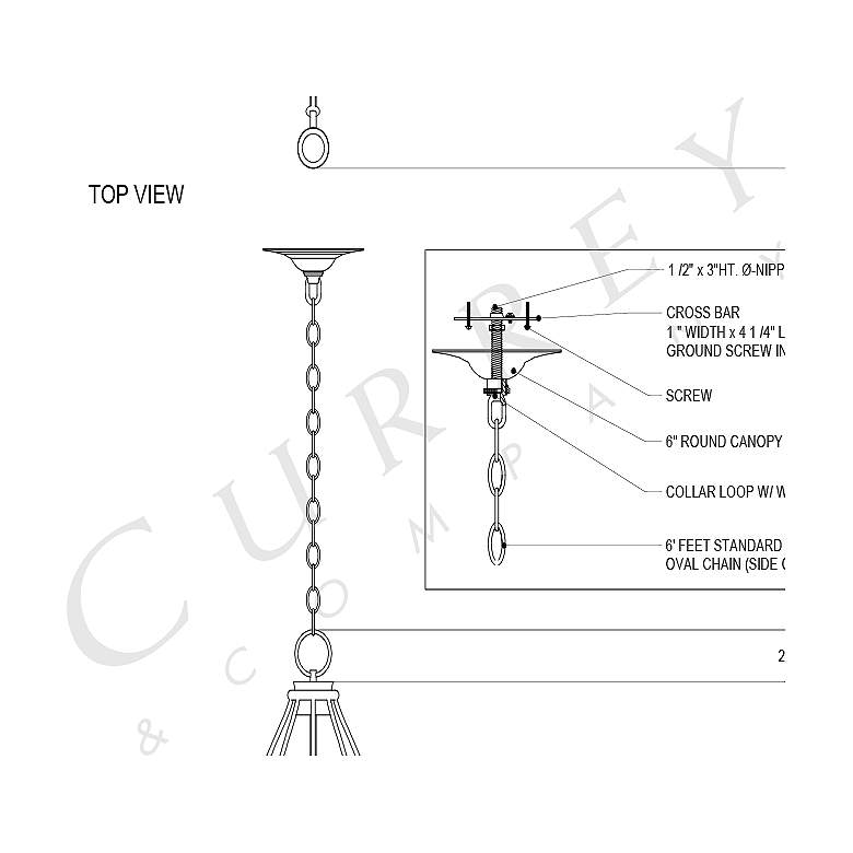 Image 5 Currey & Company Folgate 29" Small Black 8-Light Chandelier more views