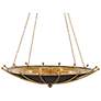 3_Currey & Company Fontaine 40" Black & Gold 6-Light Chandelier more views