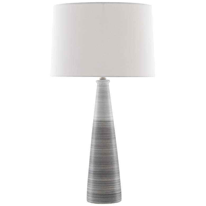 Image 1 Currey &amp; Company Forefront Gray White Ceramic Table Lamp