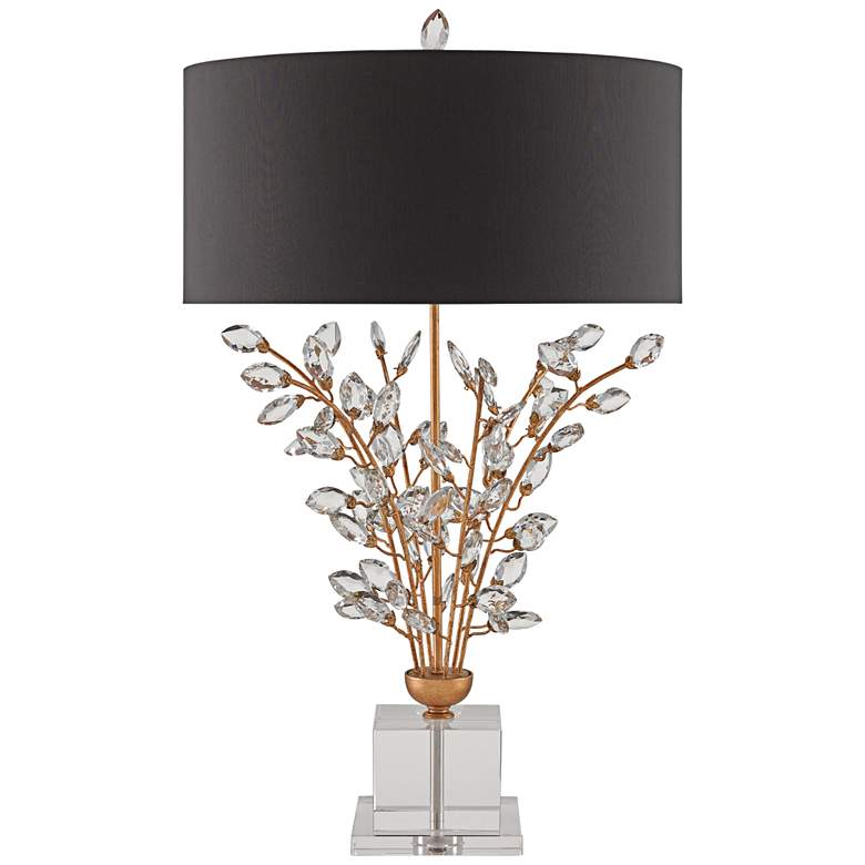 Image 2 Currey & Company Forget-Me-Not 32 1/4" Gold and Crystal Table Lamp