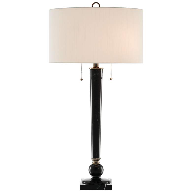 Image 1 Currey and Company Forna Black Marble Table Lamp
