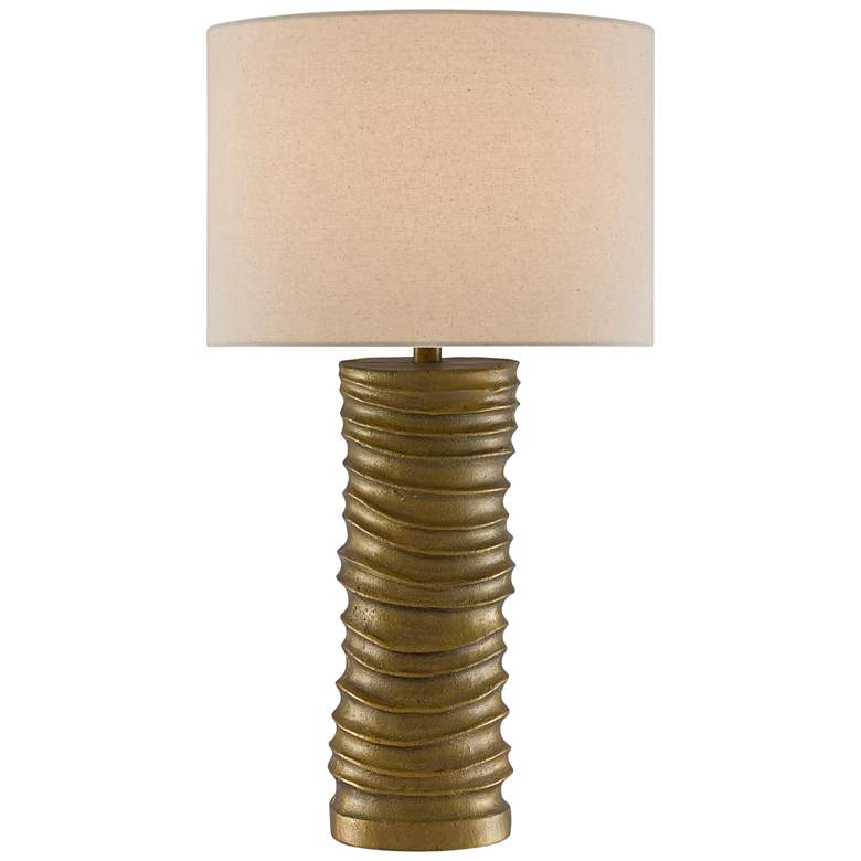Image 1 Currey and Company Fraizer Antique Brass Trunk Table Lamp