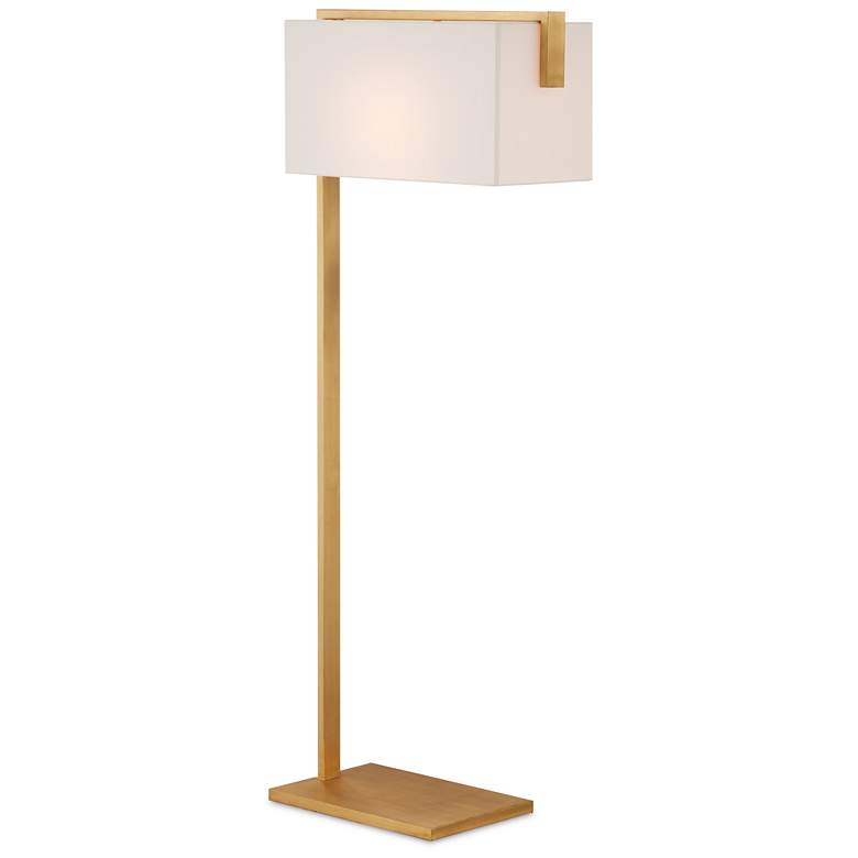 Image 1 Currey & Company Gambit Contemporary Gold Leaf Floor Lamp