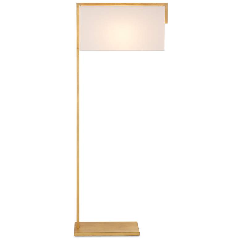 Image 3 Currey & Company Gambit Contemporary Gold Leaf Floor Lamp more views