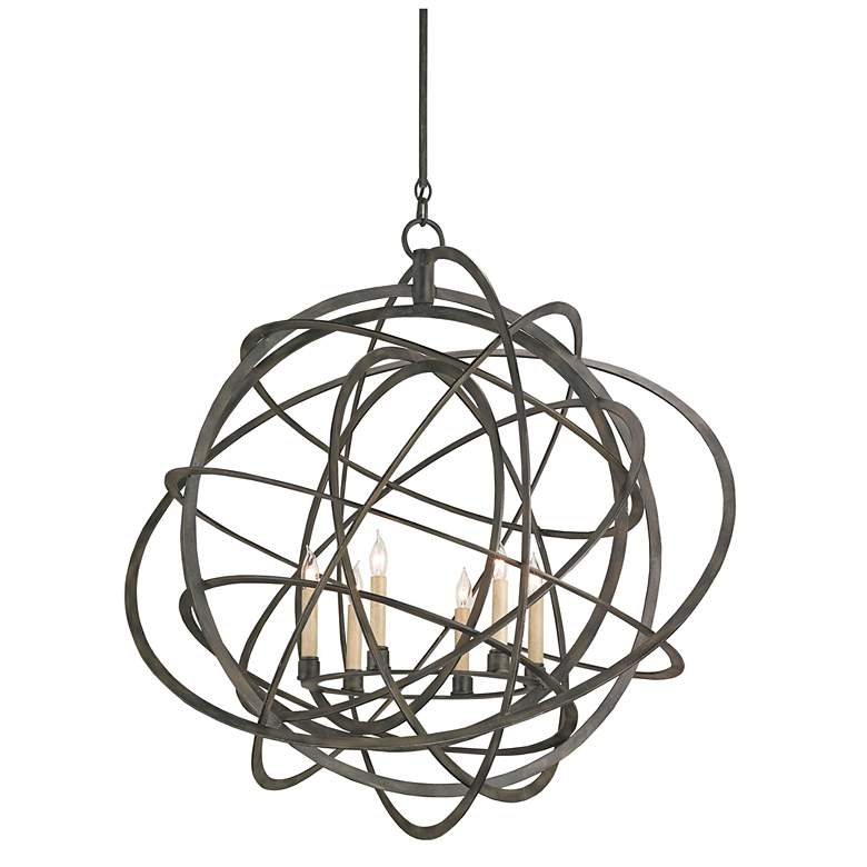 Image 2 Currey & Company Genesis 35" Wide Black 6-Light Chandelier more views
