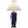 Currey and Company Gentian Navy Blue Porcelain Table Lamp