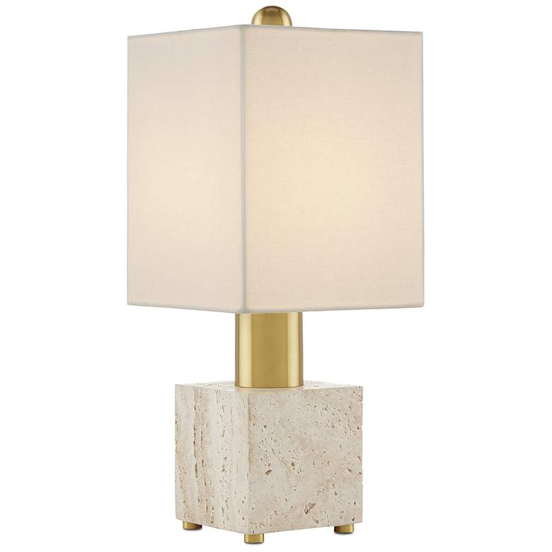 Image 1 Currey & Company Gentini 18" High Modern Brass Table Lamp