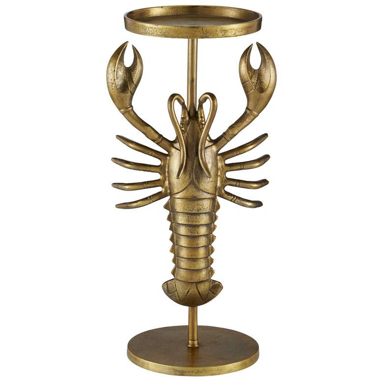 Image 1 Currey & Company Georgetown 10" Wide Brass Drinks Table