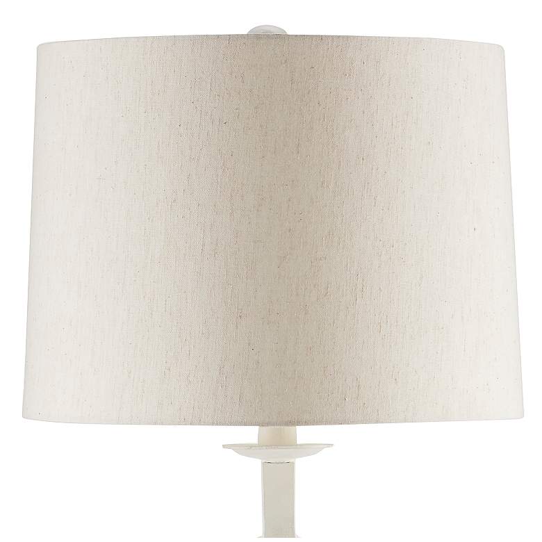 Image 2 Currey &amp; Company Germaine 34 inch Modern White Aluminum Table Lamp more views