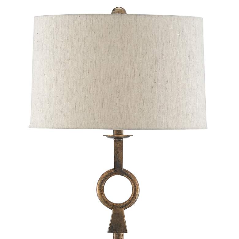 Image 4 Currey & Company Germaine 62" High Antique Brass Stem Floor Lamp more views