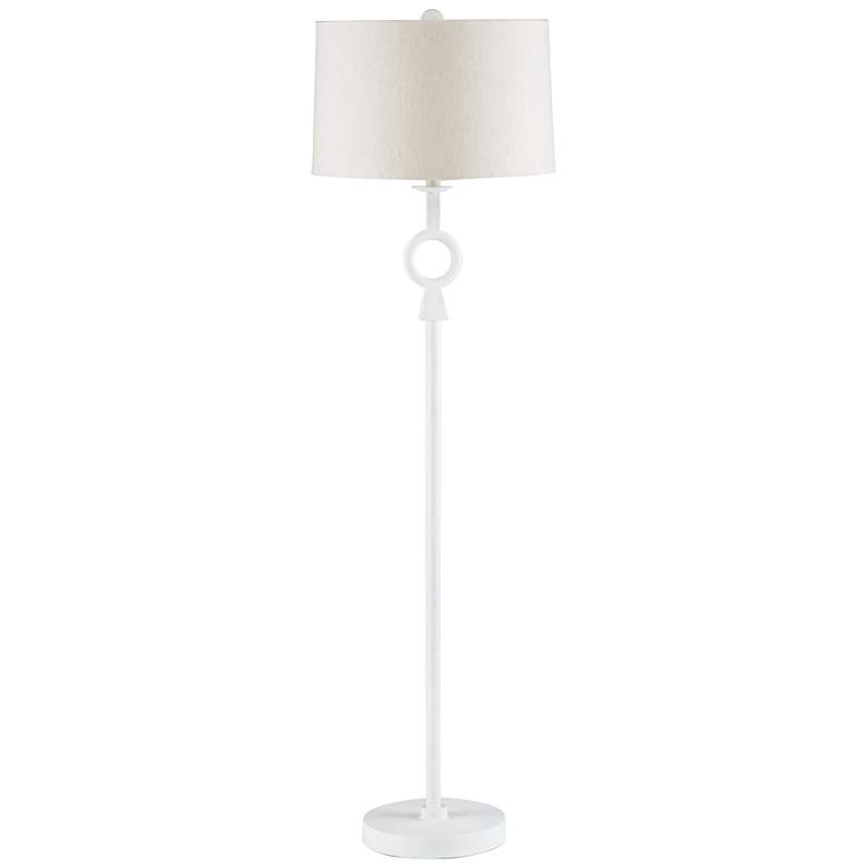 Image 2 Currey & Company Germaine 62" High White Finish Floor Lamp