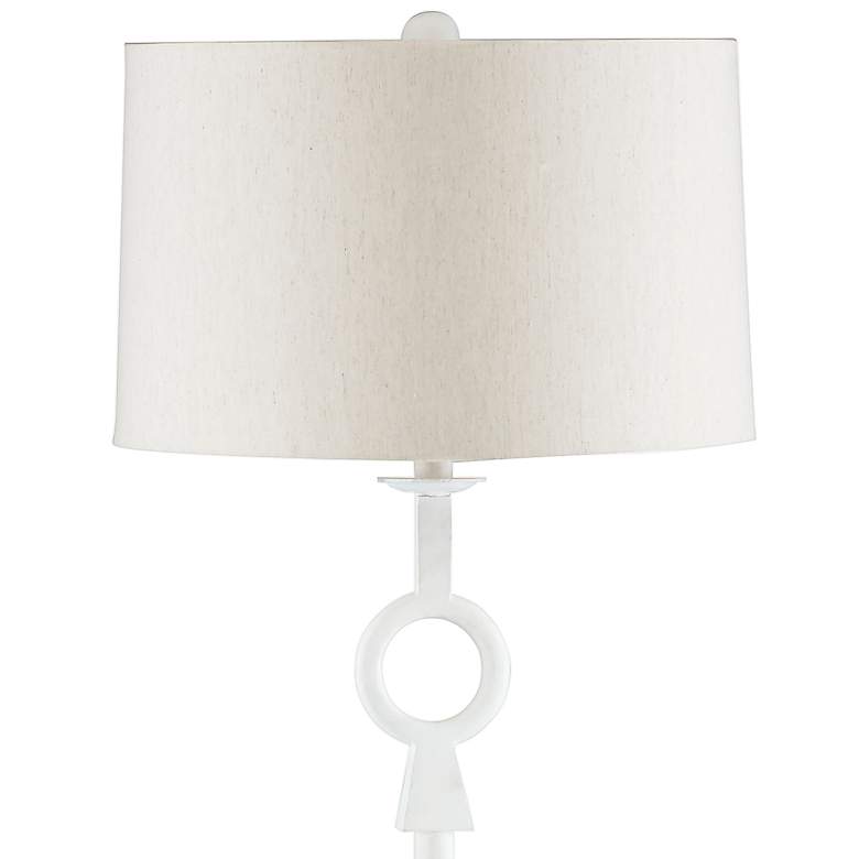 Image 3 Currey & Company Germaine 62" High White Finish Floor Lamp more views