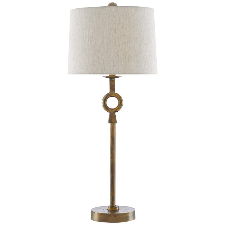 Image 1 Currey & Company Germaine Antique Brass Stem Table Lamp