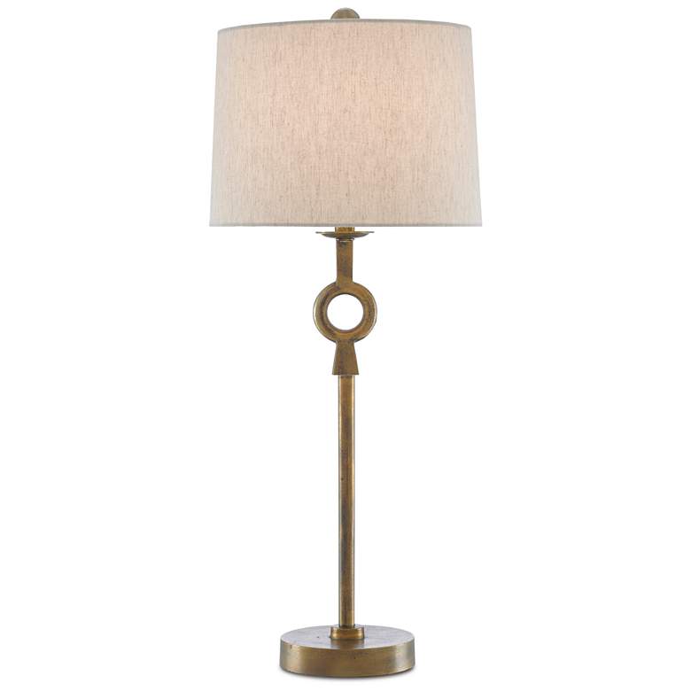 Image 3 Currey & Company Germaine Antique Brass Stem Table Lamp more views