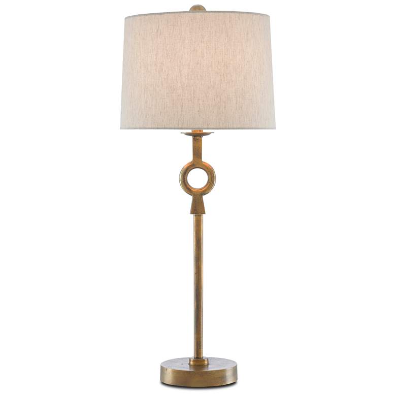 Image 4 Currey & Company Germaine Antique Brass Stem Table Lamp more views