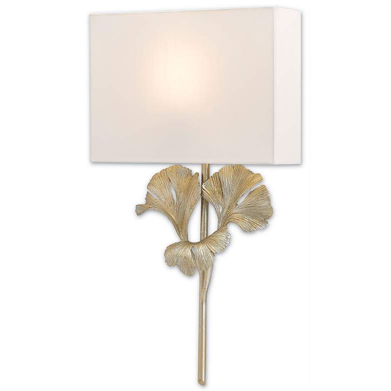 Image 3 Currey & Company Gingko Silver 1-Light Wall Sconce more views