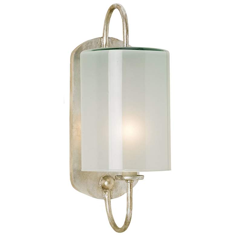 Image 1 Currey & Company Glacier 16 1/4"H Silver Leaf Wall Sconce