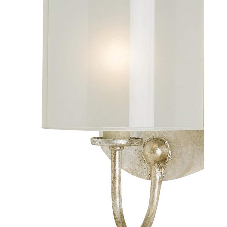 Image 2 Currey & Company Glacier 16 1/4"H Silver Leaf Wall Sconce more views