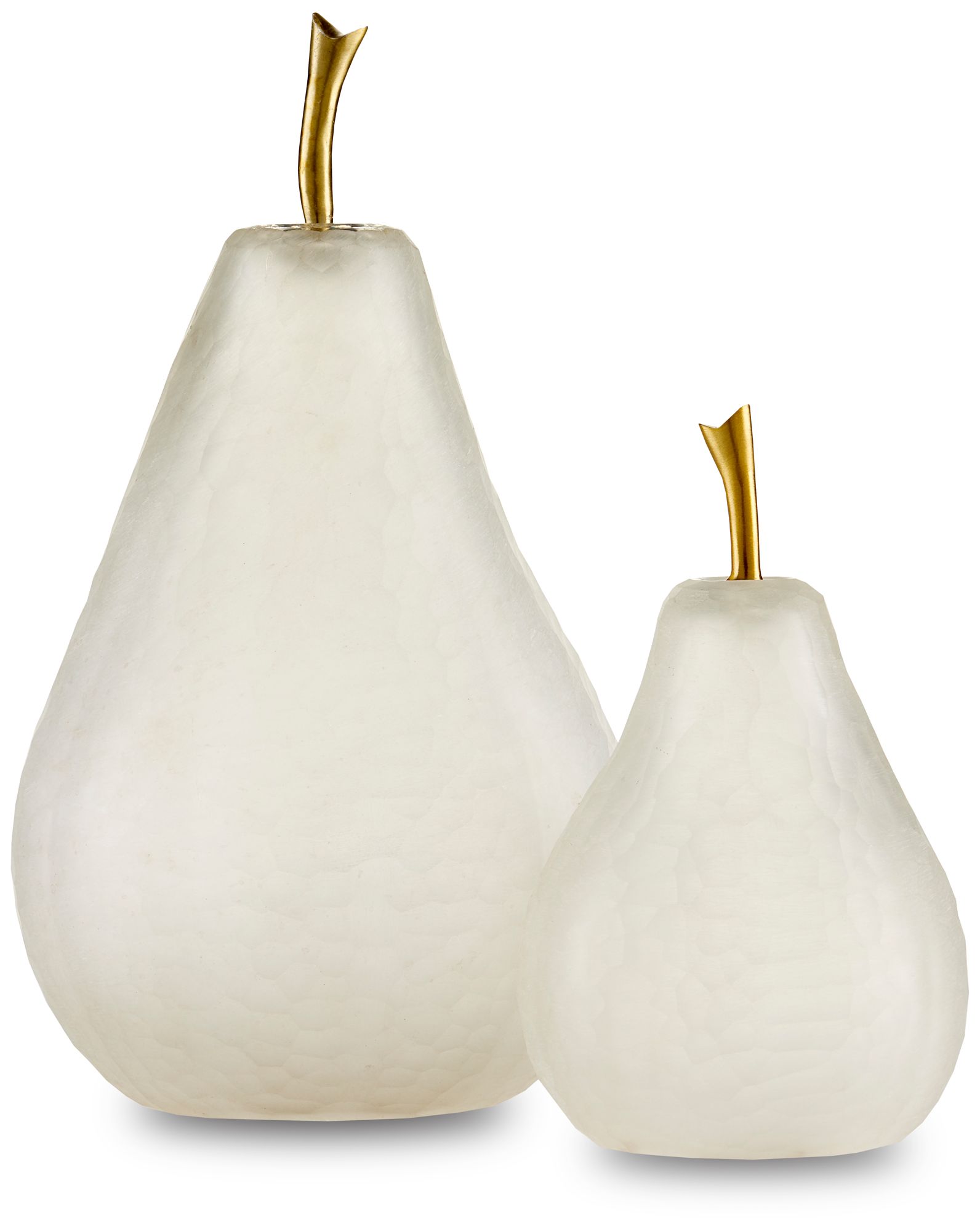 Image 4 Currey & Company Glass Pear Objet Set of 2 more views