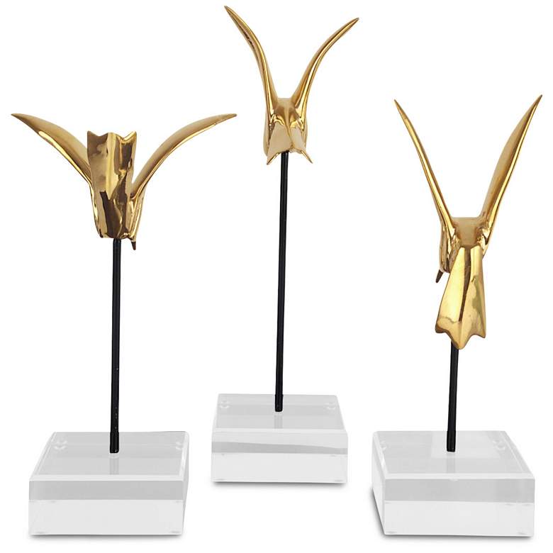 Image 5 Currey & Company Gold Hummingbirds Set of 3 more views