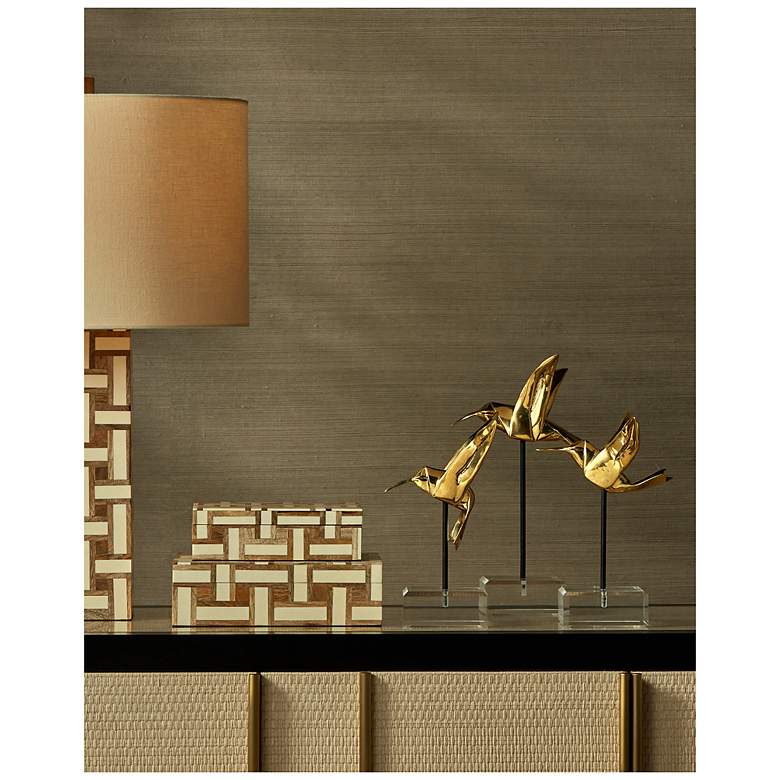 Image 6 Currey & Company Gold Hummingbirds Set of 3 more views