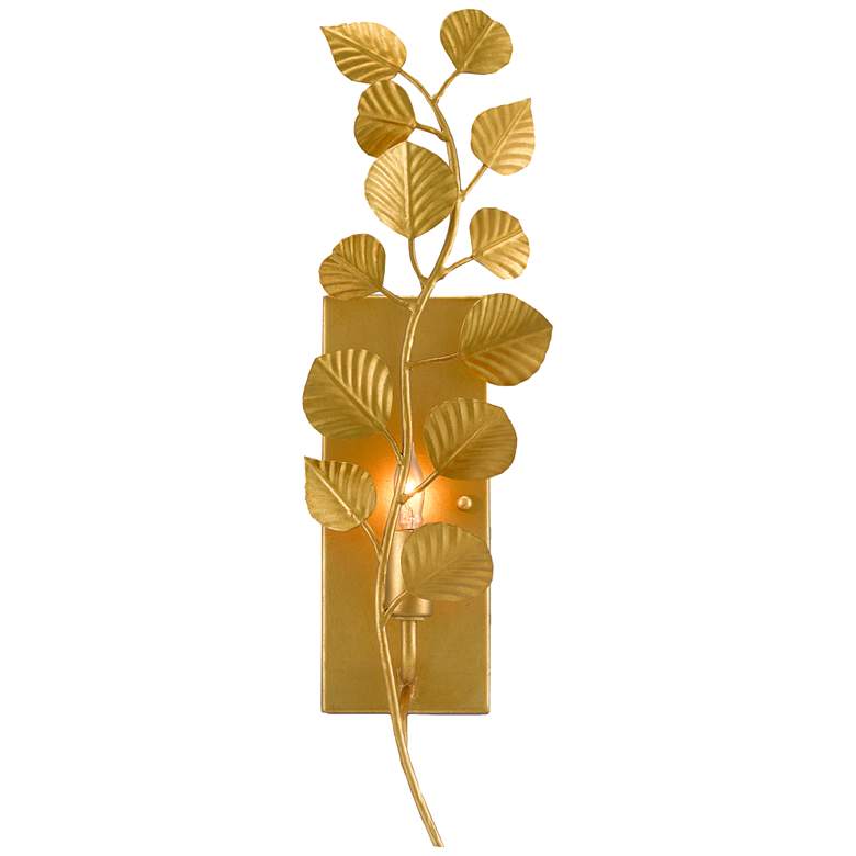 Image 1 Currey &#38; Company Golden Eucalyptus 1-Light Wall Sconce